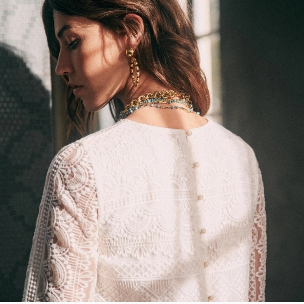 Nwt! Sezane Leane dress white - Picture 3 of 11